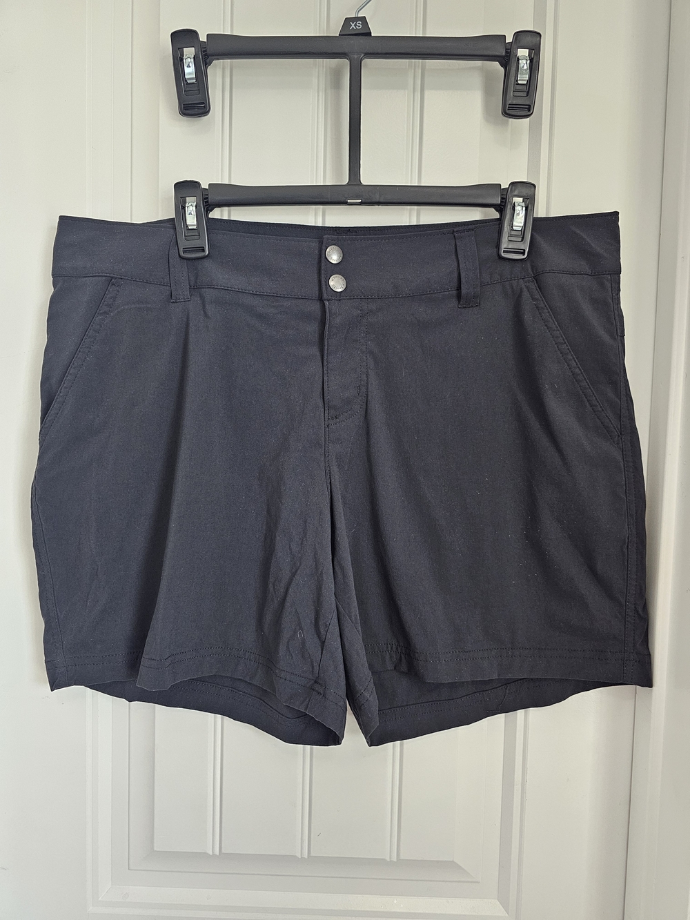 Columbia Black High-Rise Button-Front Shorts